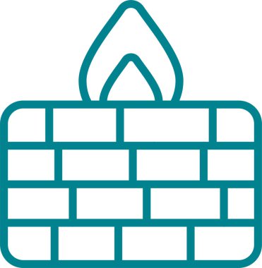 Firewall web simgesinin vektör illüstrasyonu      