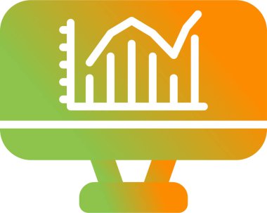 İstatistikler grafik simgesi. vektör illüstrasyonu