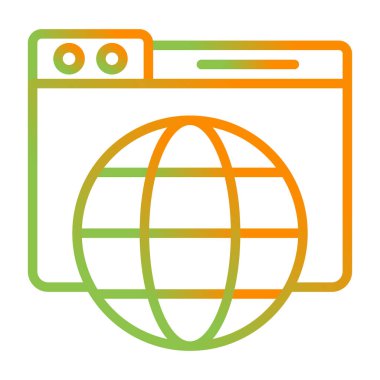 Web tarayıcı simgesi, vektör illüstrasyonu basit tasarım