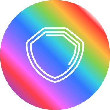 Kalkanın basit vektör simgesi, güvenlik kavramı