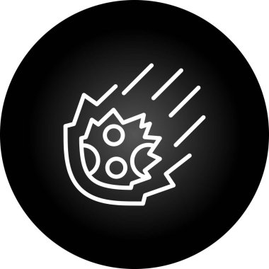 Meteor simgesi. Sosyal medya, uygulama ve web tasarımı için basit vektör sembolü.  