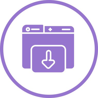 Web arayüzü simgesi ana hat biçiminde indiriliyor