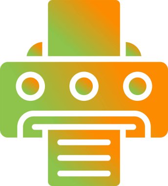 Yazıcı. Web simgesi basit tasarım