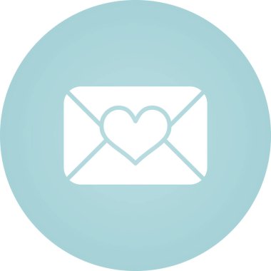 aşk harfi simgesi vektör illüstrasyonu 