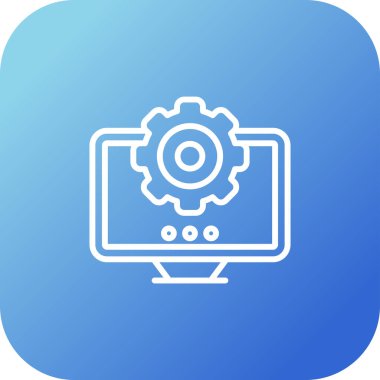 Ayarları satırı simgesi, vektör çizim 