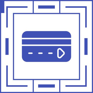 Kredi kartı simgesinin vektör çizimi 