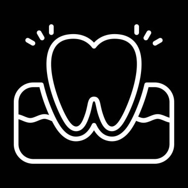 Tooth Extraction Icon, Tooth Pulling or Removal Vector Icon Design clipart