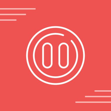 Video Duraklatma Çemberi Simge vektör çizimi