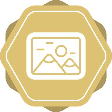 Resim modern simgesinin vektör illüstrasyonu