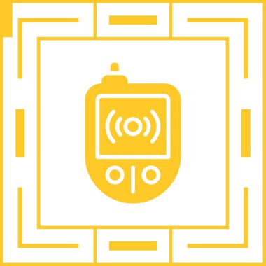 RFID Okuyucu simgesi, vektör illüstrasyonu  