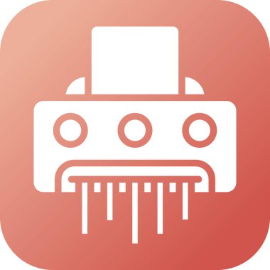 Kağıt öğütücü. Web simgesi basit tasarım              