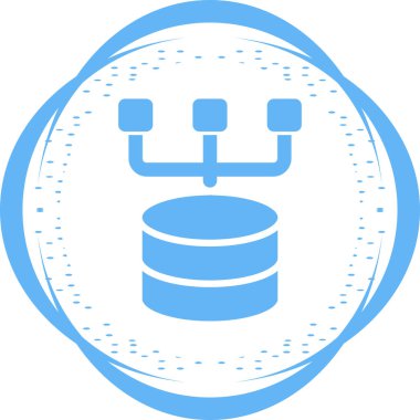 veritabanı. Web simgesi basit illüstrasyon 