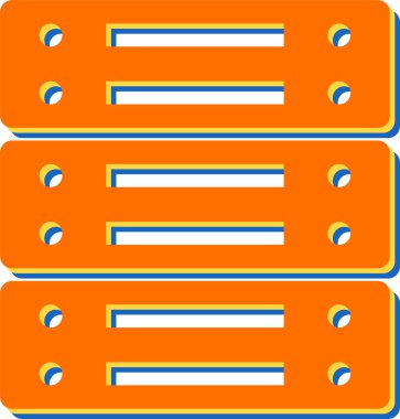 Sunucu. Web simgesi basit illüstrasyon 