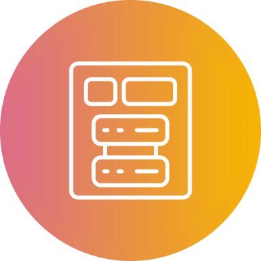 Sunucu. Web simgesi basit illüstrasyon 