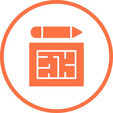 Blueprint web simgesi, basit illüstrasyon