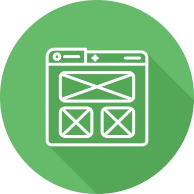 Ui Tasarım simgesi, web sitesi tasarımı ve vektör illüstrasyonu