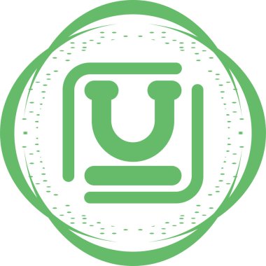 Altı çizili simge düz ve basit set tasarımı