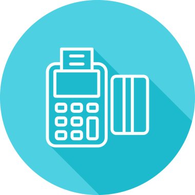 pos terminal ve kredi kartı vektör çizimi 