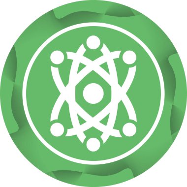 atom. Web simgesi basit illüstrasyon 