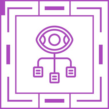 Veri Görselleştirme simgesi, vektör illüstrasyonu 