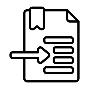 Girinti web simgesi, vektör illüstrasyonu 