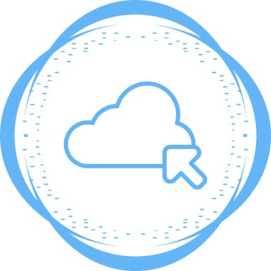 Bulut. Web simgesi basit illüstrasyon 