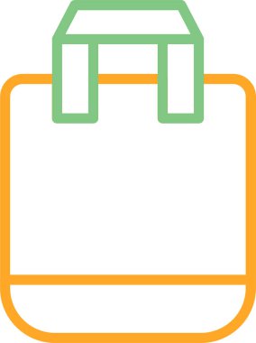 Alışveriş Torbası. Web simgesi basit illüstrasyon