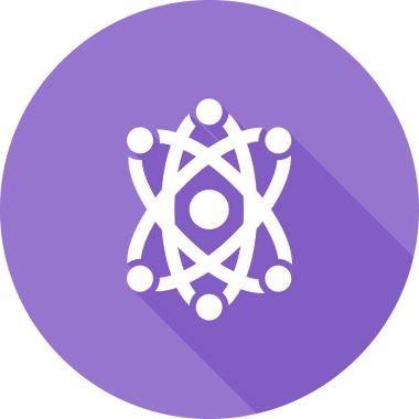 atom. Web simgesi basit illüstrasyon 