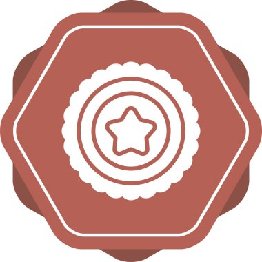 Rozet web simgesi, basit vektör illüstrasyonu