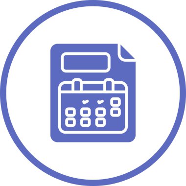 Planlayıcı Web simgesi vektör illüstrasyonu