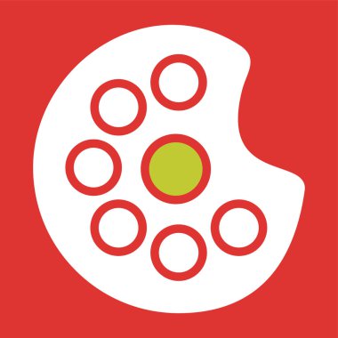 Sanatçı Paleti simgesinin satır çizimi 