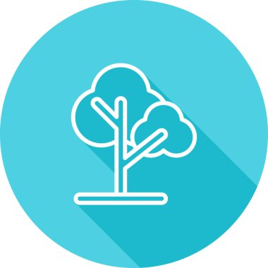 ağaç web simgesi, basit vektör illüstrasyonu 