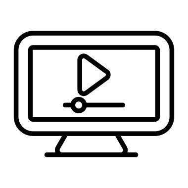  Video simgesinin vektör illüstrasyonu