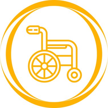 tekerlekli sandalye simgesi basit illüstrasyon 