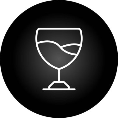 Şarap kadehi. Basit web tasarımı illüstrasyonu