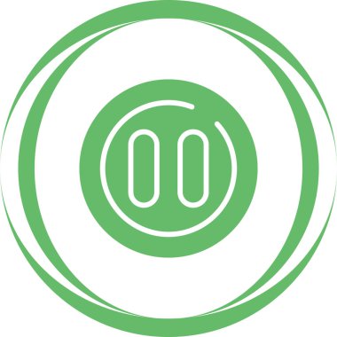 Video Duraklatma Çemberi Simge vektör çizimi