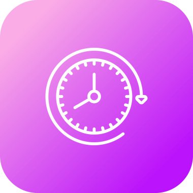 Ok ağ simgesi, vektör illüstrasyonlu saat 