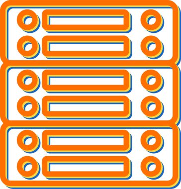 Sunucu. Web simgesi basit illüstrasyon 