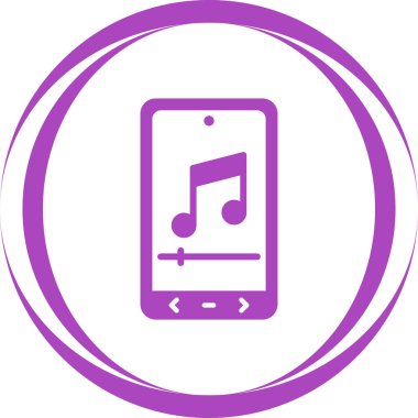 Müzik çalar simgesinin vektör illüstrasyonu