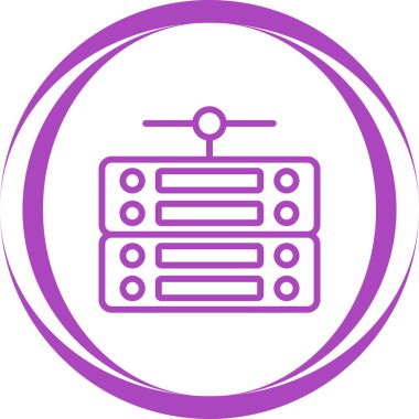 Sunucu modern simgesinin vektör illüstrasyonu