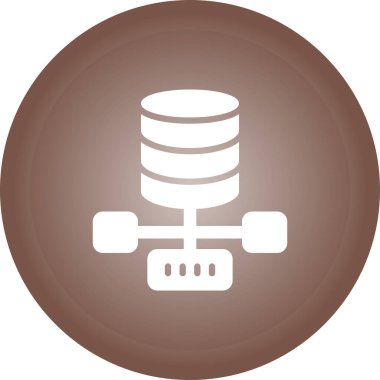 veritabanı. Web simgesi basit illüstrasyon 