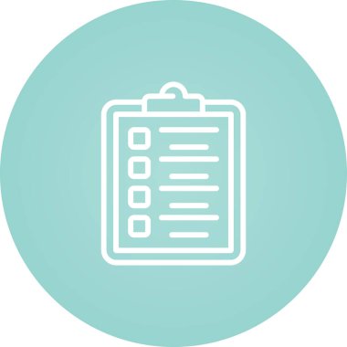 Pano kontrol listesi. Web simgesi basit illüstrasyon