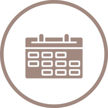 Takvim simgesi, vektör çizimi 