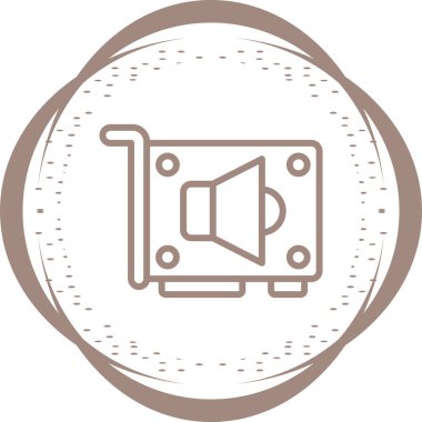 Ses Kart web simgesi vektör illüstrasyonu