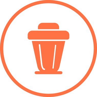 Çöp kutusu. Web simgesi basit illüstrasyon