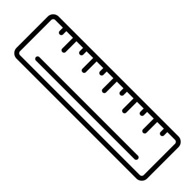 cetvel web simgesi, basit vektör illüstrasyonu