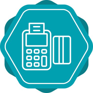 pos terminal ve kredi kartı vektör çizimi 