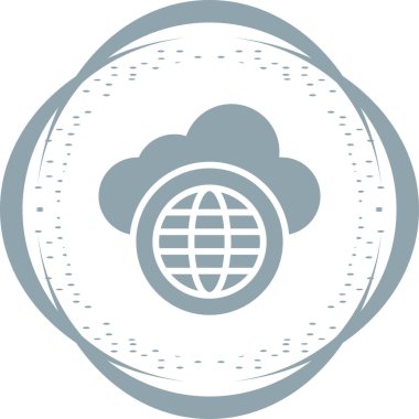 Bulut Ağı simgesi, vektör illüstrasyonu basit tasarım