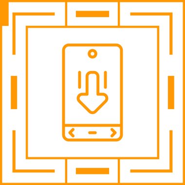 Cep telefonunda Swip Aşağı ok işareti 