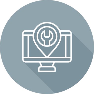 bilgisayar simgesi, vektör illüstrasyonu basit tasarım